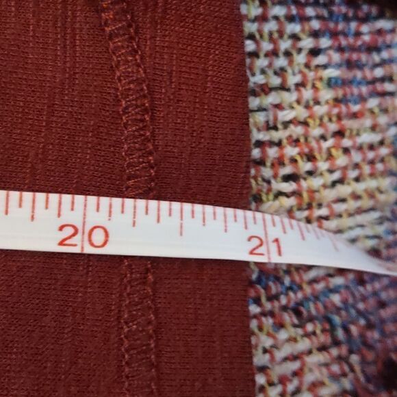 Mudd Women's XXS burnt rust long sleeve pullover shirt lace up sides accent - Picture 7 of 7